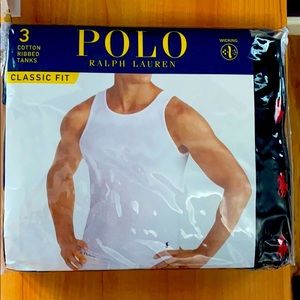 NWT Mens Polo Ralph Lauren Cotton Ribbed Tanks